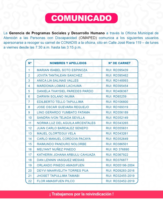 Comunicado de GPSyDH