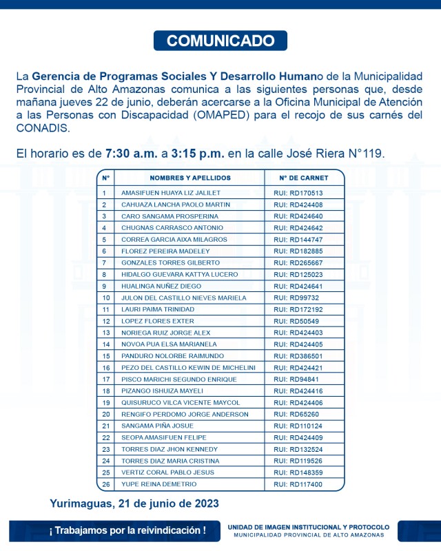 Comunicado de GPSyDH