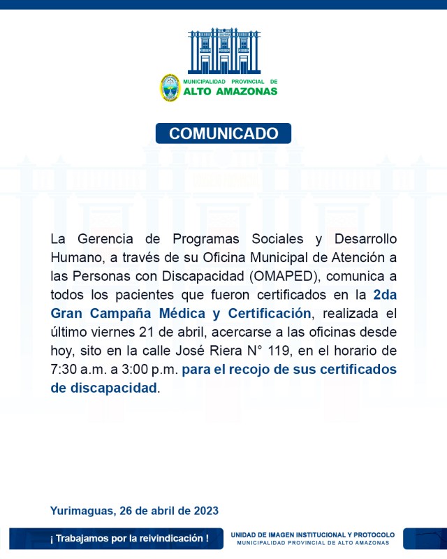Comunicado GPSyDH