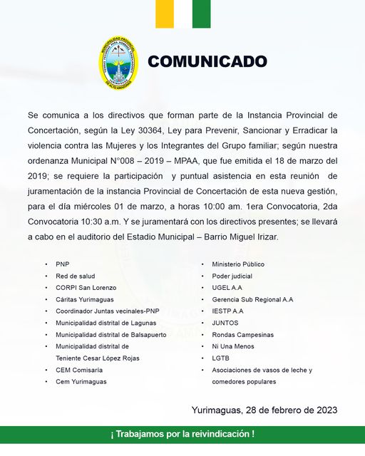 Comunicado