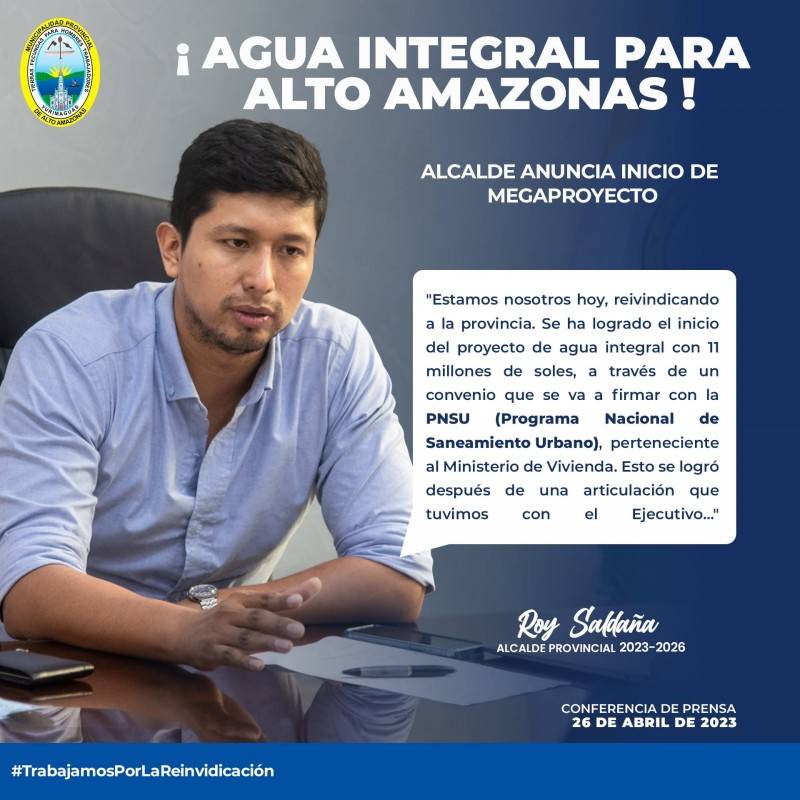 &iexcl;AGUA INTEGRAL PARA YURIMAGUAS!
