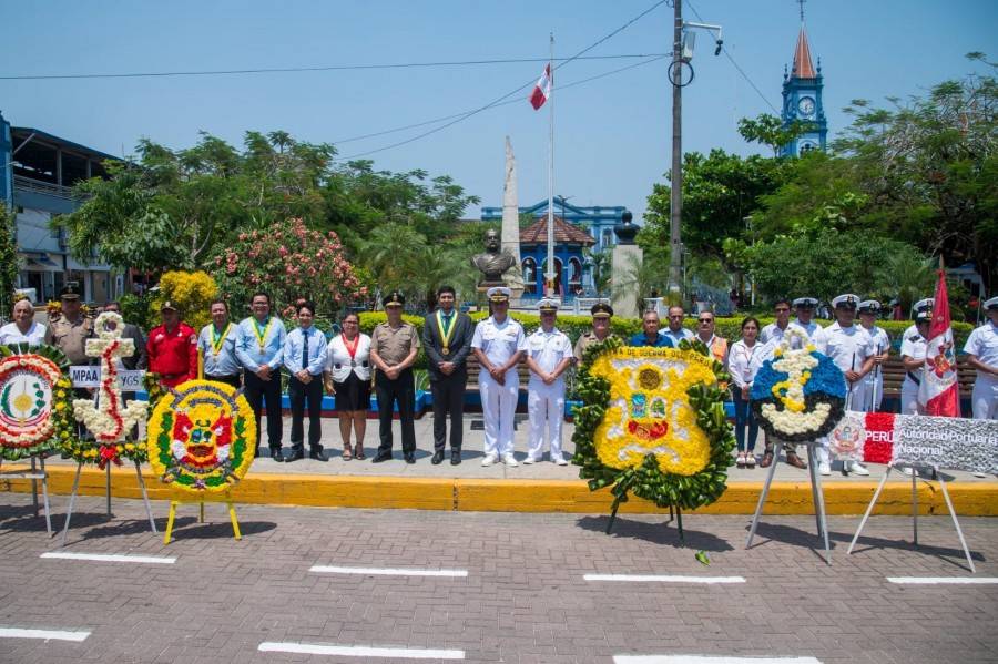 ALCALDE PARTICIP&Oacute; DE CEREMONIA POR LOS 145 DEL COMBATE DE ANGAMOS