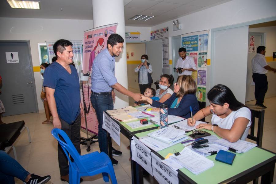 ALCALDE SALDA&Ntilde;A EN CAMPA&Ntilde;A M&Eacute;DICA INFANTIL HUAMBRILLO SALUDABLE 2023