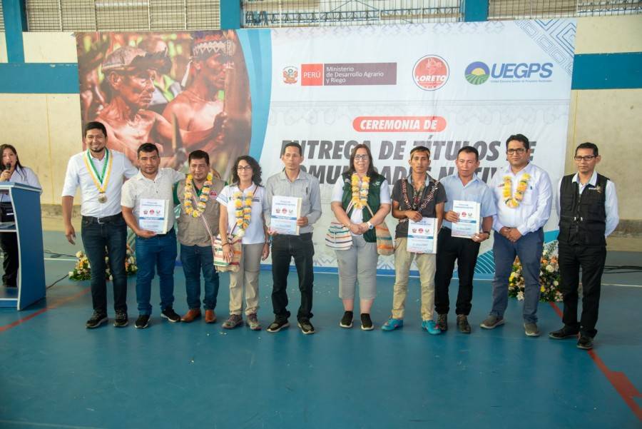 ENTREGA DE TÍTULOS DE PROPIEDAD BENEFICIA A 400 FAMILIAS DE COMUNIDADES NATIVAS EN ALTO AMAZONAS