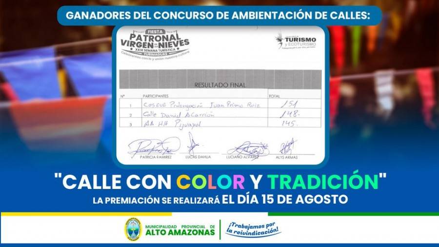 GANADORES DEL CONCURSO DE AMBIENTACI&Oacute;N DE CALLES