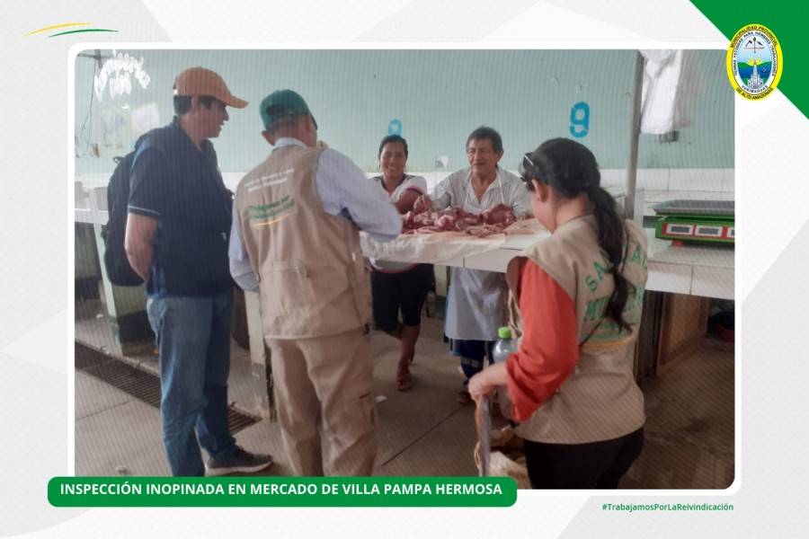 INSPECCI&Oacute;N SANITARIA EN MERCADO DE VILLA PAMPA HERMOSA