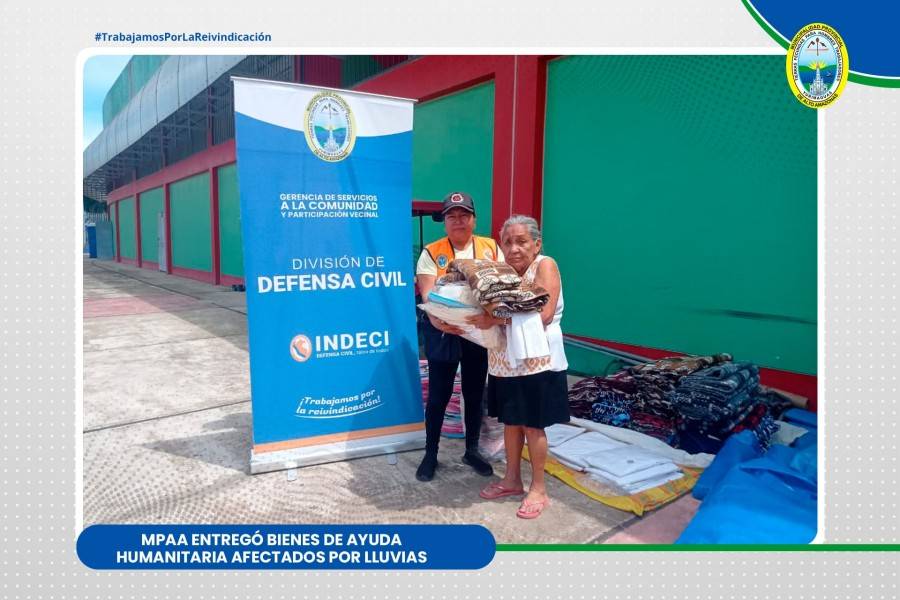 MPAA ENTREG&Oacute; BIENES DE AYUDA HUMANITARIA A LOS AFECTADOS POR LAS LLUVIAS