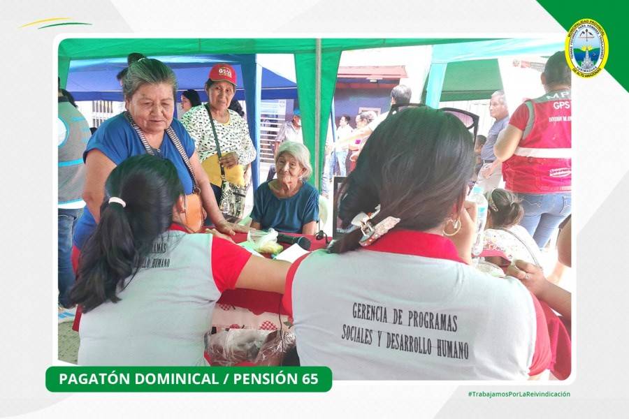 PERSONAL DE LA MPAA PARTICIPA EN EL PAGAT&Oacute;N DOMINICAL DE PENSI&Oacute;N 65